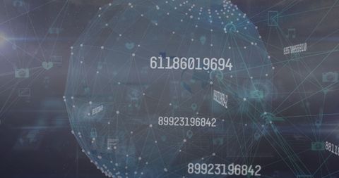 Futuristic Global Digital Network with Rapid Numbers - Download Free Stock Images Pikwizard.com