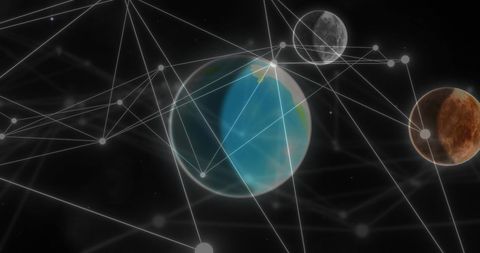 Abstract Global Network Connections Around Earth with Digital Web - Download Free Stock Images Pikwizard.com