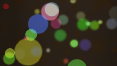 Abstract Bokeh with Financial Data Animation Overlay