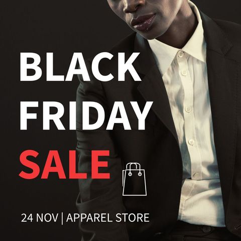 Sophisticated black friday sale promotion for fashion store