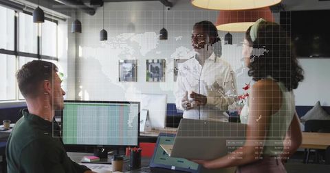 Team Collaboration with World Map Interface in Modern Open Office