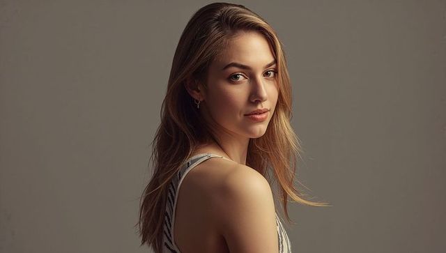 Soft lighting over-shoulder portrait of woman for model portfolio and beauty campaign