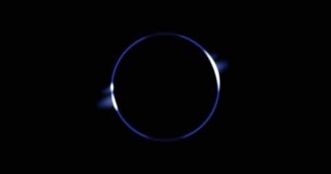 Mysterious Glowing Blue Circle on Black Background - Download Free Stock Images Pikwizard.com