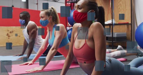 Group Fitness with Masks and Digital Interface Concepts