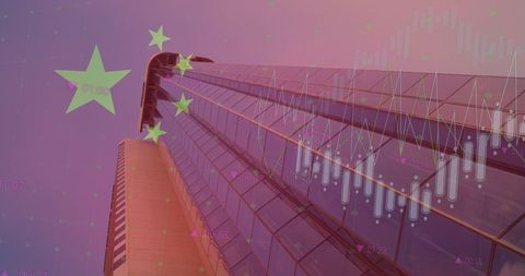 Chinese Economic Trends with Data Visualization Over Modern City