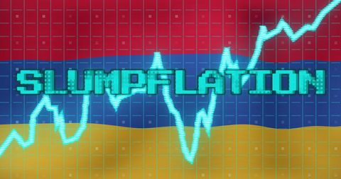 Slumpflation Concept on Armenian Flag Background - Download Free Stock Images Pikwizard.com