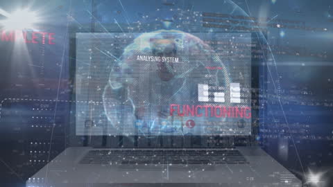 Futuristic Technology Interface with Global Data Network