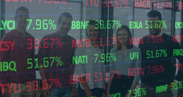 Group of Young Professionals Analyzing Stock Market Data in Modern Office - Download Free Stock Photos Pikwizard.com