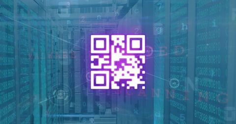Futuristic QR Code with Digital Security Overlay - Download Free Stock Images Pikwizard.com