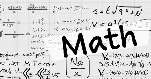 Digital Mathematics Equations on White Background - Download Free Stock Images Pikwizard.com