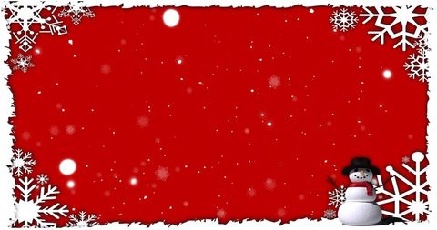 Festive Christmas Red Background with Snowflakes and Snowman - Download Free Stock Images Pikwizard.com