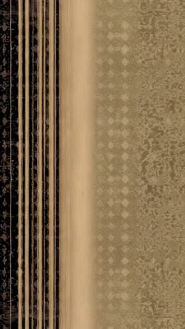 Vertical abstract loop showcasing expanding geometric texture transition in gold and black