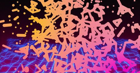 Abstract Digital Landscape with Vibrant Geometric Shapes - Download Free Stock Images Pikwizard.com