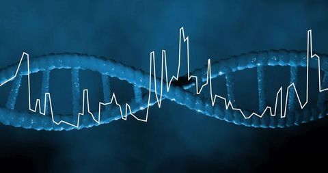 Digital DNA Strand with Data Visualization for Science Advancement - Download Free Stock Images Pikwizard.com