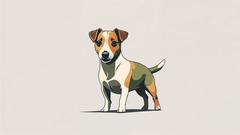Adorable Terrier Illustration in Minimalist Vector Art Style