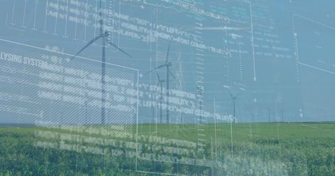 Digital Financial Interface Integrates with Renewable Energy Wind Farm