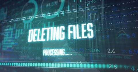 Digital Data Processing with Deleting Files Interface - Download Free Stock Images Pikwizard.com