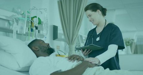 Nurse Providing Comfort to Hospitalized Patient