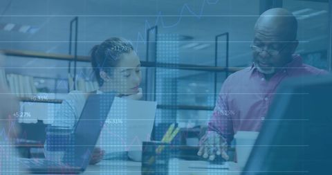 Diverse Business Executives Analyzing Financial Data in Modern Office - Download Free Stock Images Pikwizard.com