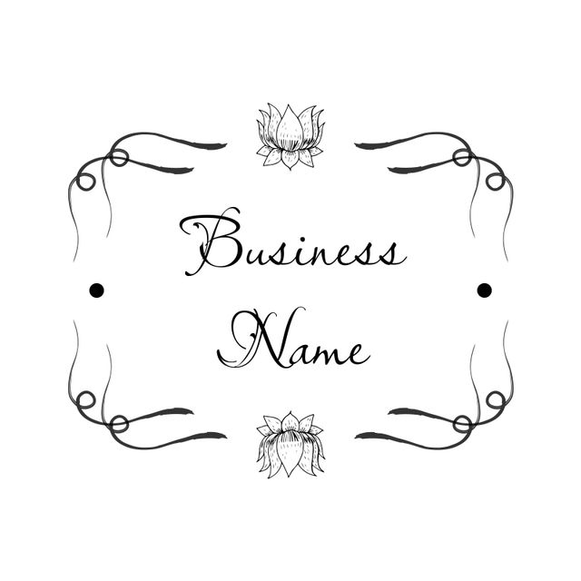 Elegant Business Name Template with Lotus Design - Download Free Stock Templates Pikwizard.com