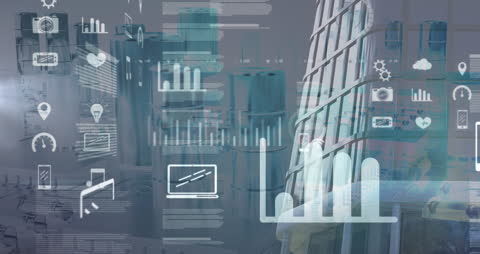 Futuristic Technology and Data Analysis Concept Background