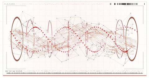 Abstract digital dna structure visualization