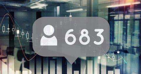 Digital Metrics Interface Display with User Statistics - Download Free Stock Images Pikwizard.com