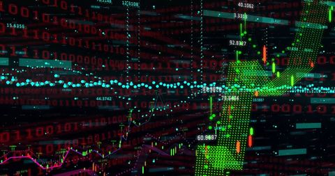 Abstract Financial Data Visualization with Digital Interface - Download Free Stock Images Pikwizard.com