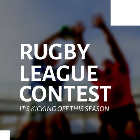 Rugby League Contest Promotion with Players in Action - Download Free Stock Templates Pikwizard.com