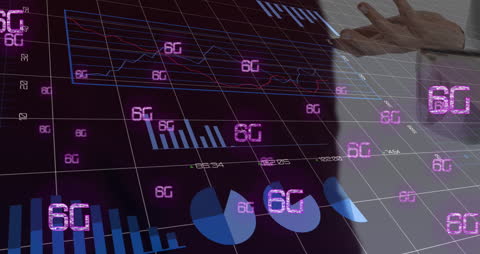 Digital Financial Data Network with Futuristic Interface Overlay