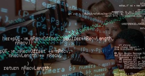 children learning to code, engaging in educational technology - Download Free Stock Images Pikwizard.com