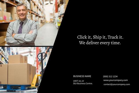 warehouse logistics manager promotes efficient delivery solutions - Download Free Stock Templates Pikwizard.com