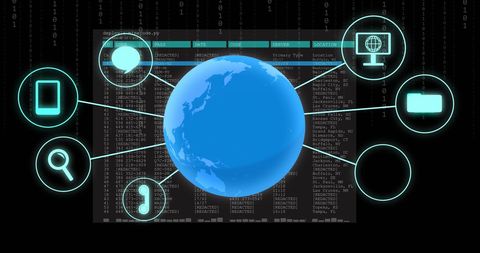 Global Network and Data Connection Interface Concept - Download Free Stock Images Pikwizard.com