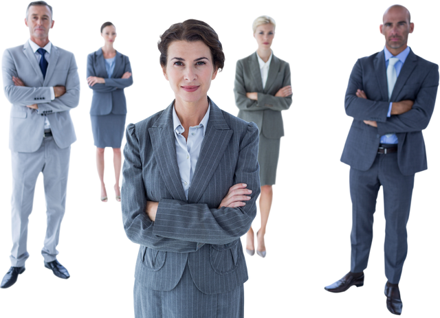 Transparent Confident Business Team with Leading Woman - Download Free Stock Videos Pikwizard.com