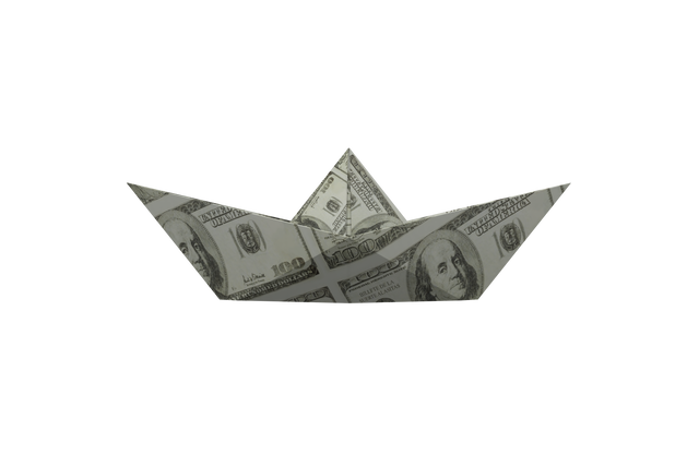 Transparent Origami Boat Crafted from US Dollar Bill - Download Free Stock Videos Pikwizard.com