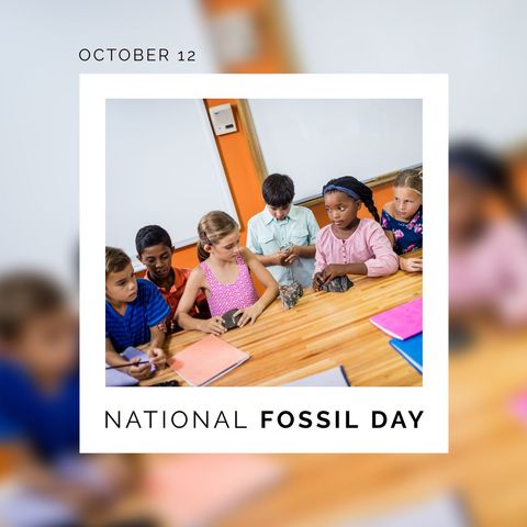 kids learning paleontology for national fossil day celebration - Download Free Stock Templates Pikwizard.com