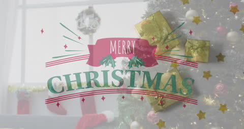Festive Christmas Greeting Animation with Decoration