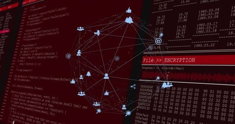 Digital Encryption Interface with 3D Network Graph Overlay - Download Free Stock Images Pikwizard.com
