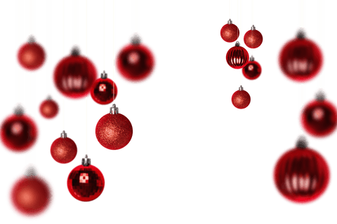 Glossy Red Christmas Baubles on Transparent Background - Download Free Stock Videos Pikwizard.com