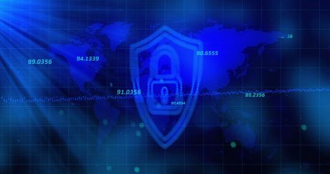 Digital Shield and Padlock Global Network Conceptual Background - Download Free Stock Images Pikwizard.com