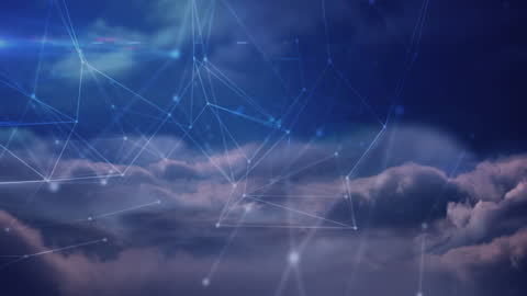Futuristic Cloud Connectivity Networking Background
