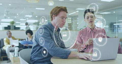 Collaborating Professionals Discussing Ideas Open Office