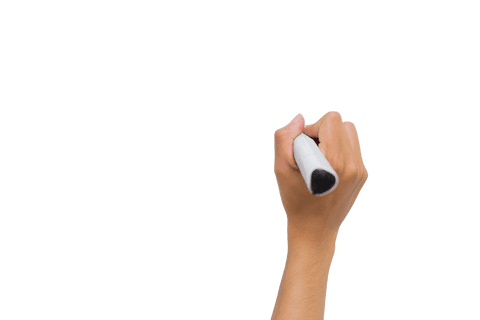 transparent background hand holding marker pen close-up - Download Free Stock Videos Pikwizard.com