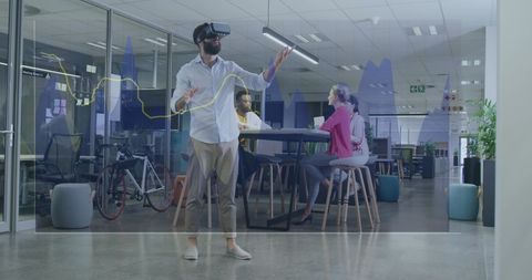Businessman Analyzing Financial Data with VR in Modern Office - Download Free Stock Images Pikwizard.com