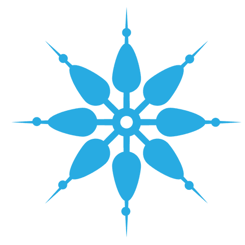 Delicate Transparent Blue Snowflake Design with Symmetrical Elegance - Download Free Stock Videos Pikwizard.com