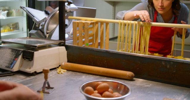 Chef Making Fresh Pasta in Kitchen - Download Free Stock Images Pikwizard.com