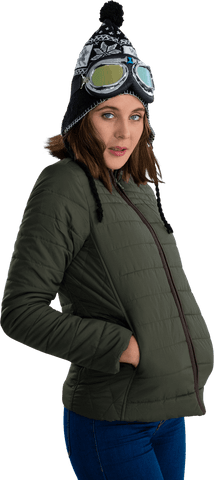 woman in winter coat with knit hat and goggles, transparent background - Download Free Stock Videos Pikwizard.com
