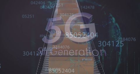Abstract 5G Concept with Global Shipping and Technology Elements - Download Free Stock Images Pikwizard.com