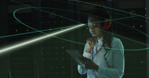 Woman Analyzing Data Technology Interface - Download Free Stock Images Pikwizard.com