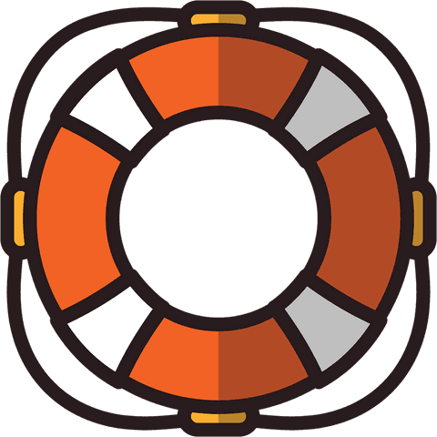 transparent life buoy icon on white background, safety equipment symbol - Download Free Stock Videos Pikwizard.com